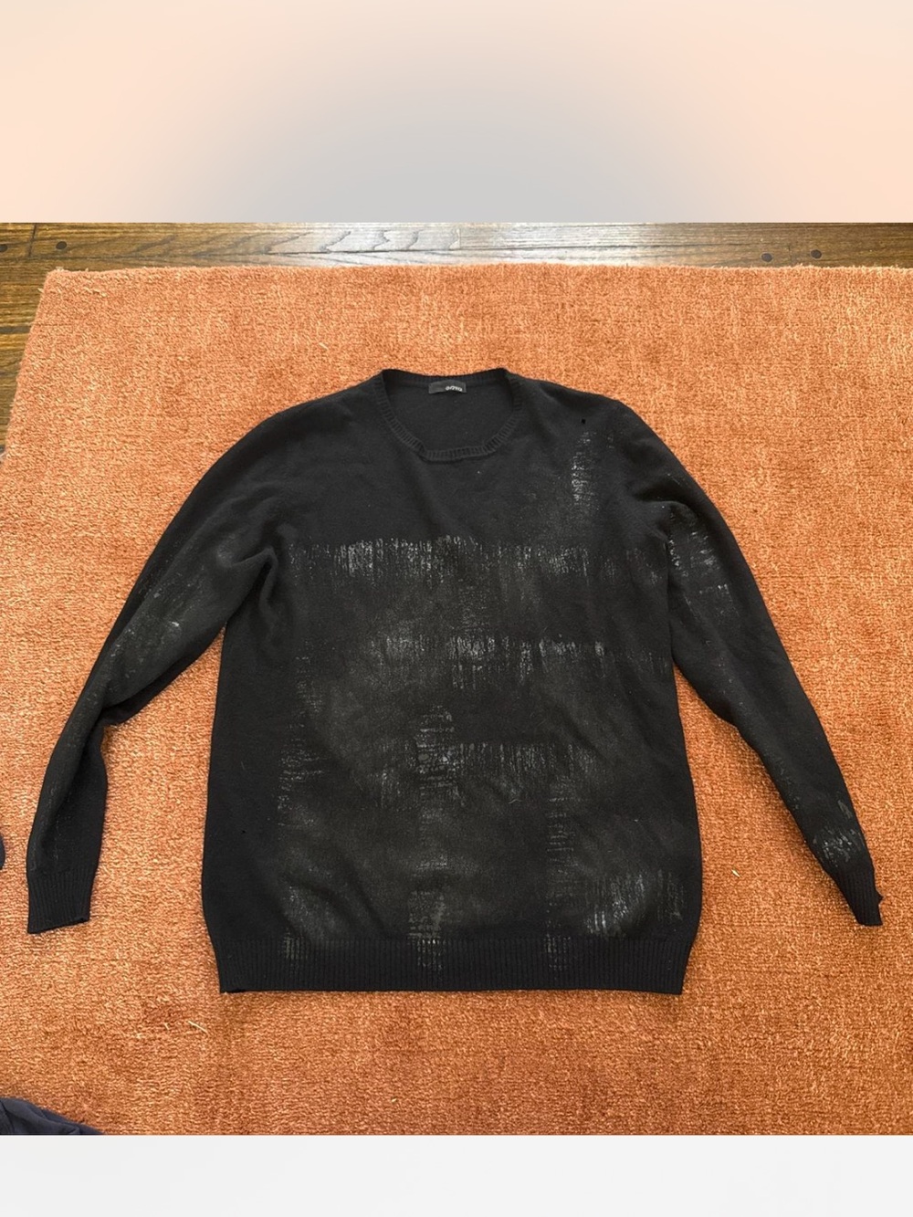 Avant Toi Black Men's Crewneck Knit Sweater